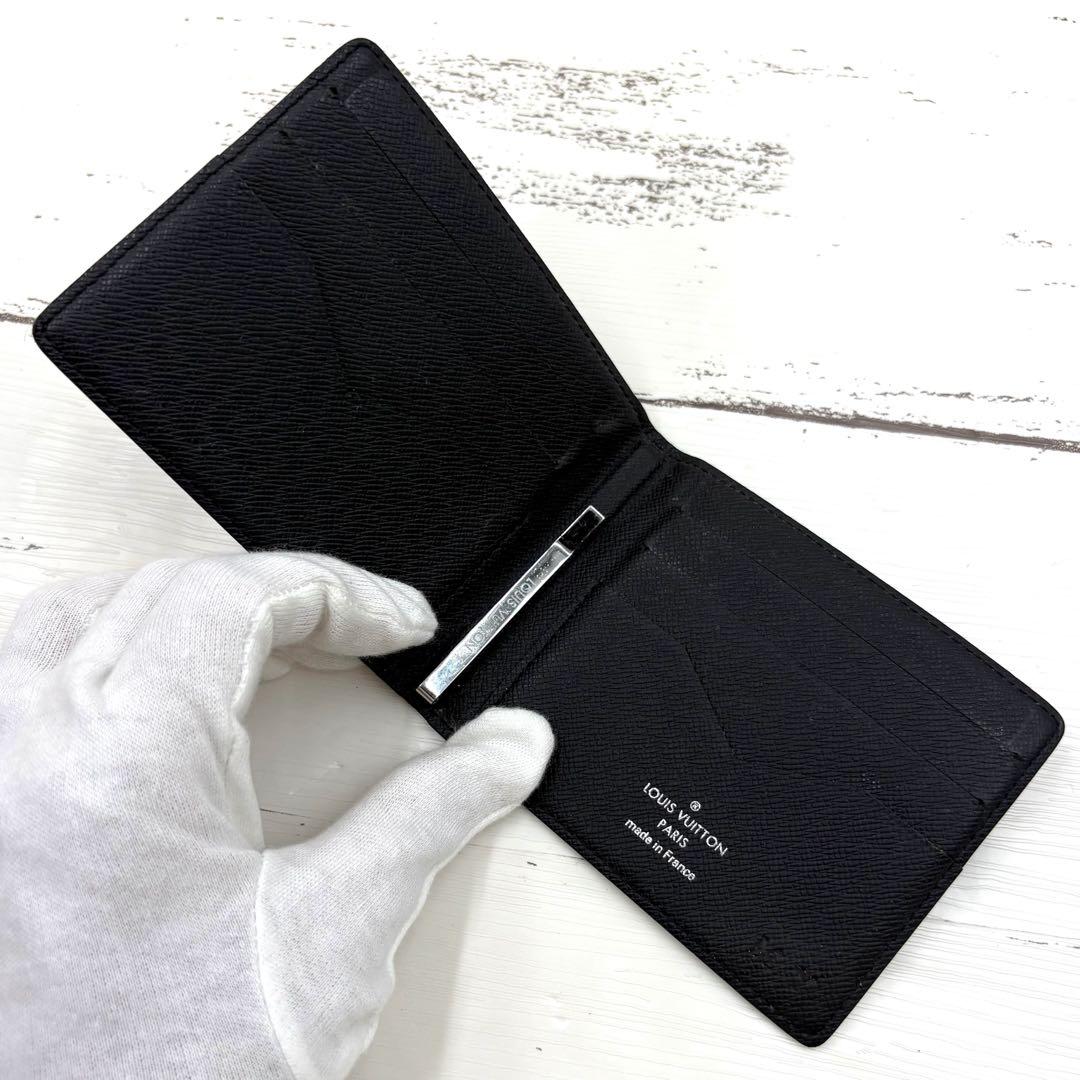 【美品】ルイヴィトン ダミエグラフィット ポルトフオイユ パンス マネークリップ