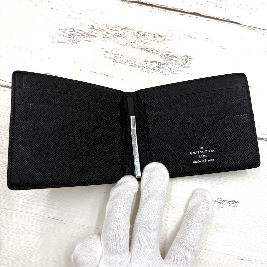 【美品】ルイヴィトン ダミエグラフィット ポルトフオイユ パンス マネークリップ