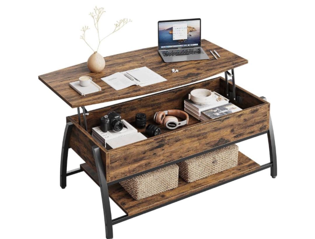 ローテーブル 昇降式 センターテーブル 幅106 リフティングテーブル