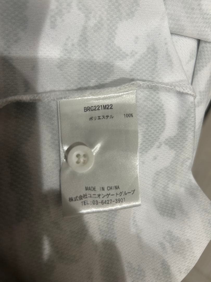 BRIEFING 迷彩柄ポロシャツ ホワイト