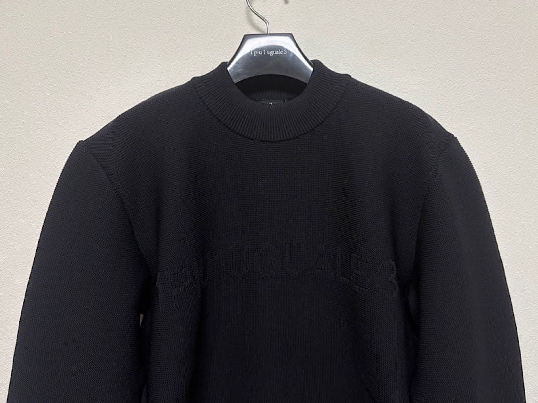 新品1PIU1UGUALE3 GOLF定価6.9万円24AWモックネックニット黒