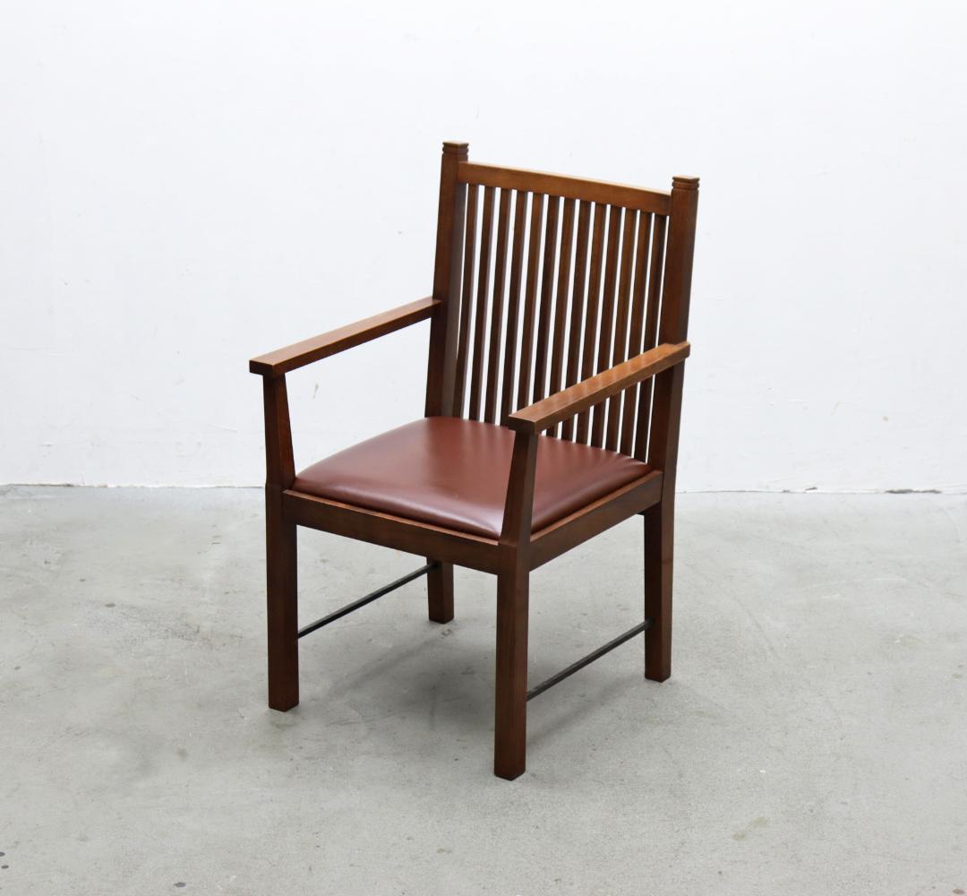 AREA エリア A-1-A 本革 ウォールナット アーム ダイニングチェア 1