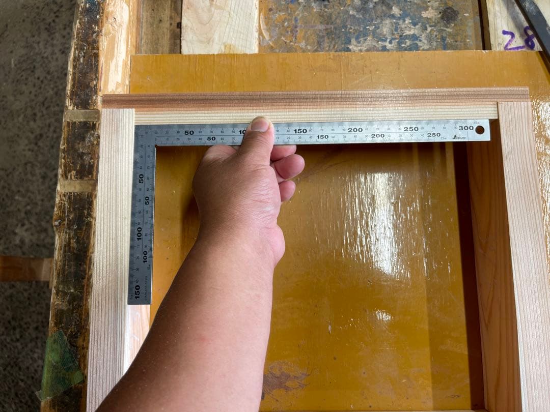 ベンチ 椅子　無垢杉材（縁台）ウレタンクリア塗装　横950mm （No.2）