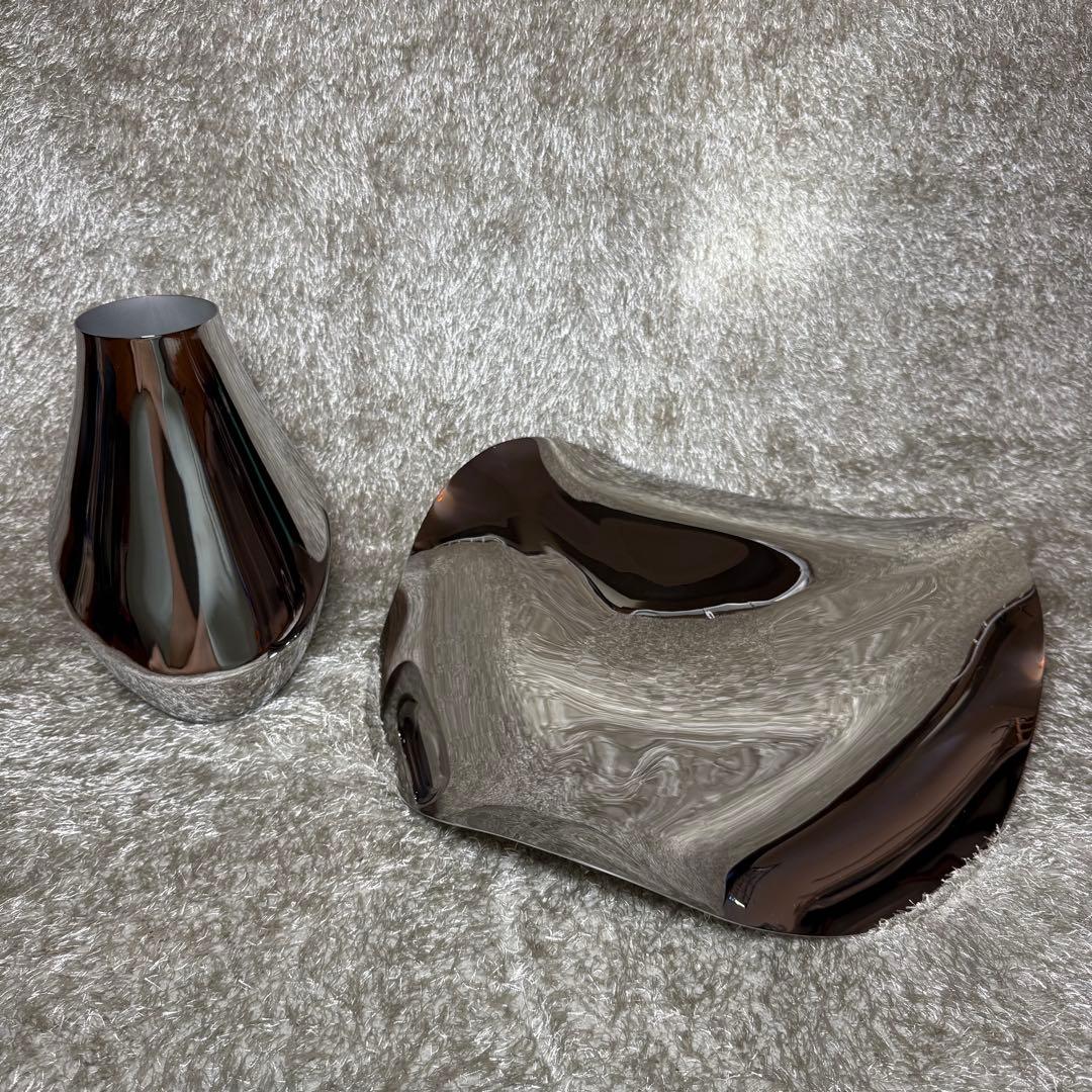 ジョージ・ジェンセン　フラワーベース　コブラトレイステンレス　デンマーク