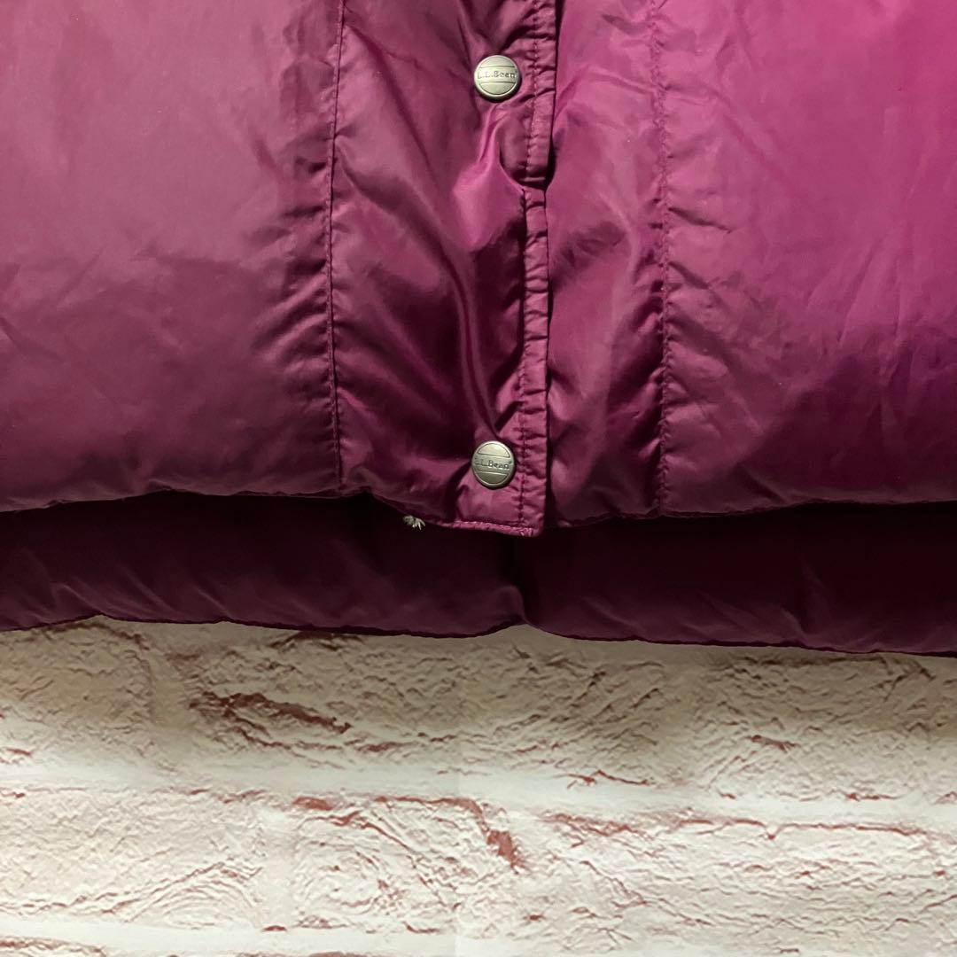 エルエルビーン LLbean グース ダウンベスト パッカブル えんじ 80s