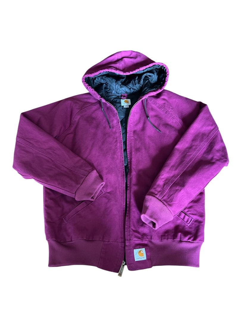 Carharttダックアクティブジャケット フーディー パープル Mメキシコ製
