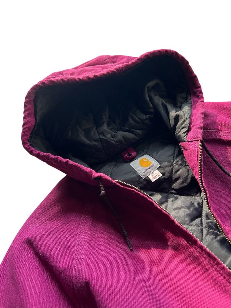 Carharttダックアクティブジャケット フーディー パープル Mメキシコ製