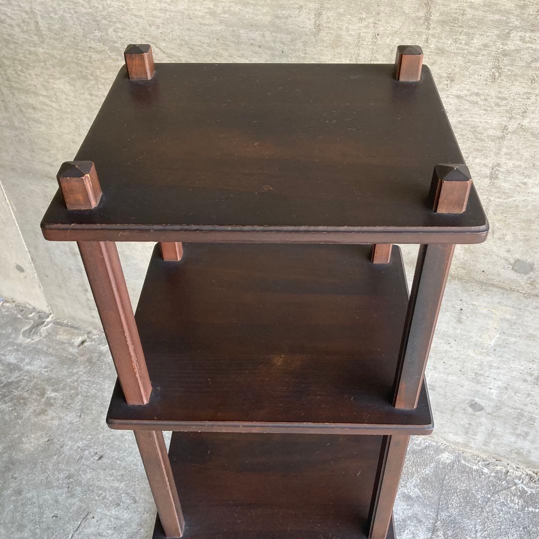 棚 シェルフ ラック 飾り棚 置物台 花台 木製 4段 ブラウン 家具 レトロ