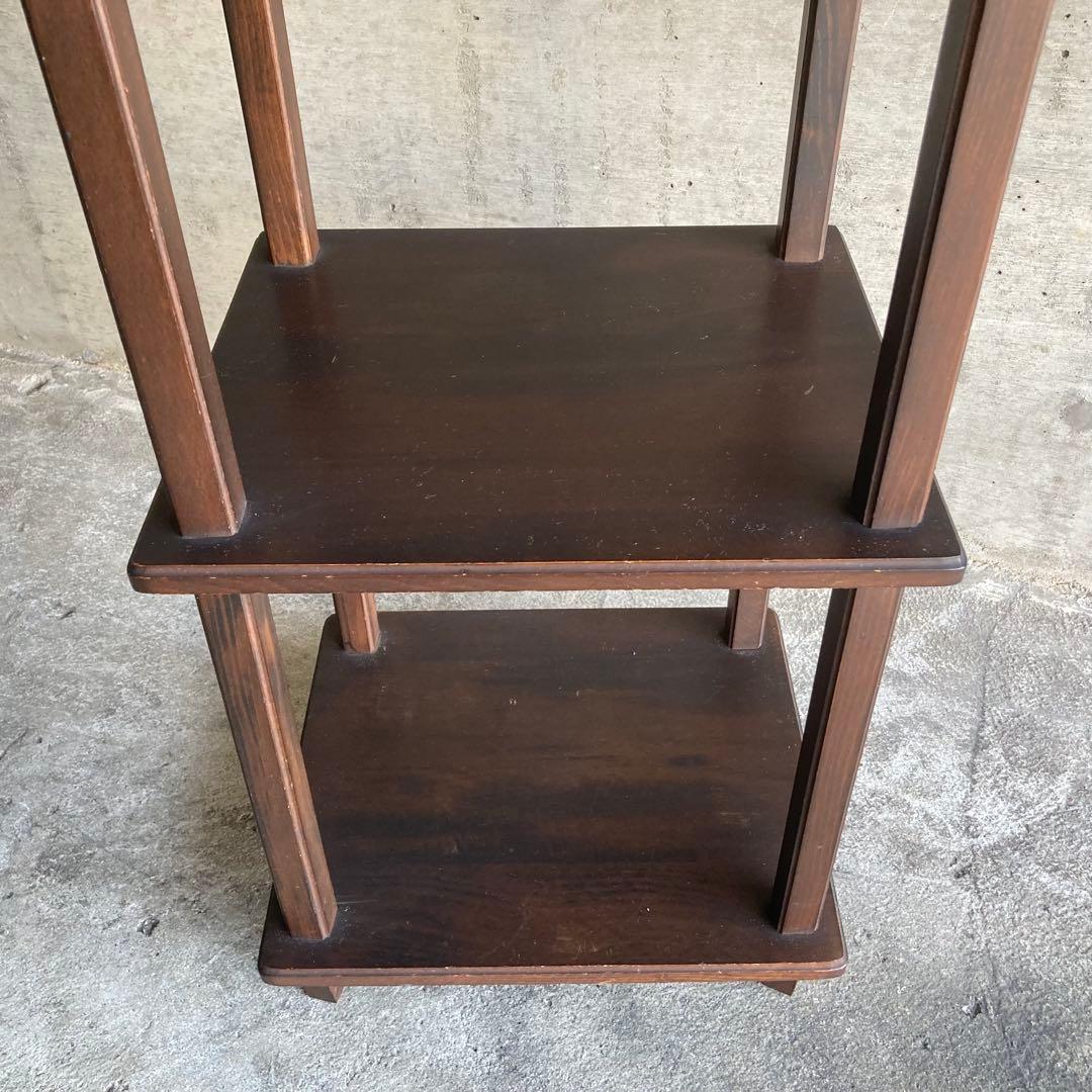 棚 シェルフ ラック 飾り棚 置物台 花台 木製 4段 ブラウン 家具 レトロ