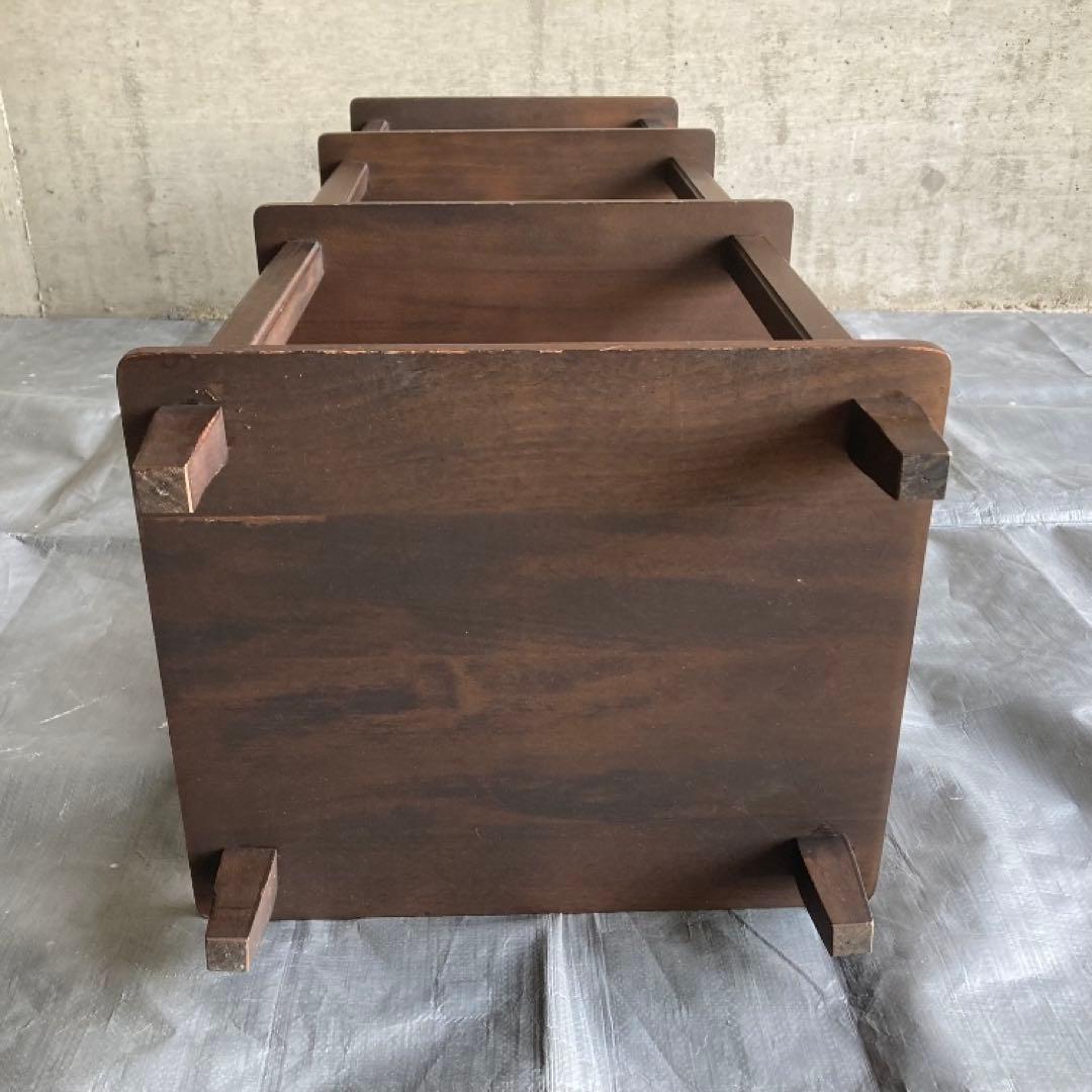 棚 シェルフ ラック 飾り棚 置物台 花台 木製 4段 ブラウン 家具 レトロ