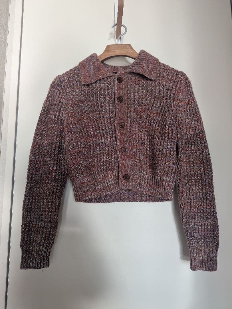 CABaN コットンカシミヤミックスワッフル ポロカーディガン