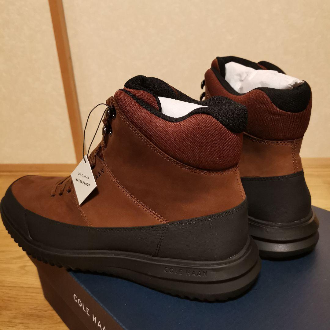 気まぐれ値下 新品)コールハーン GRAND+HIKER WP 茶 25.5