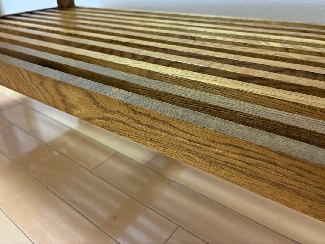 【廃盤】クラッシュゲート　センターテーブル　天然木 ガラス リビングテーブル