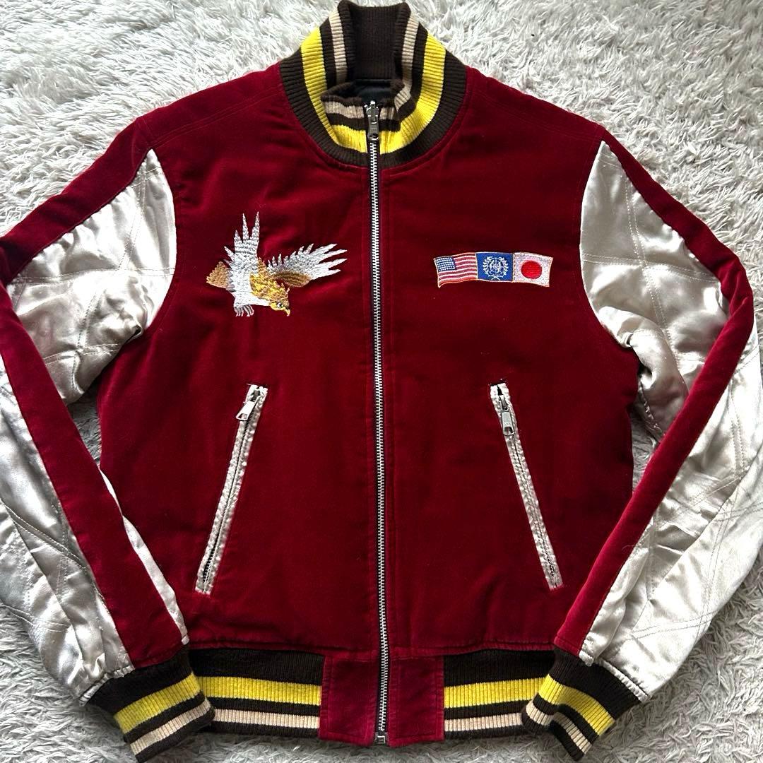 ★希少★ タケオキクチ スカジャン リバーシブル 別珍 ベロア キルティング