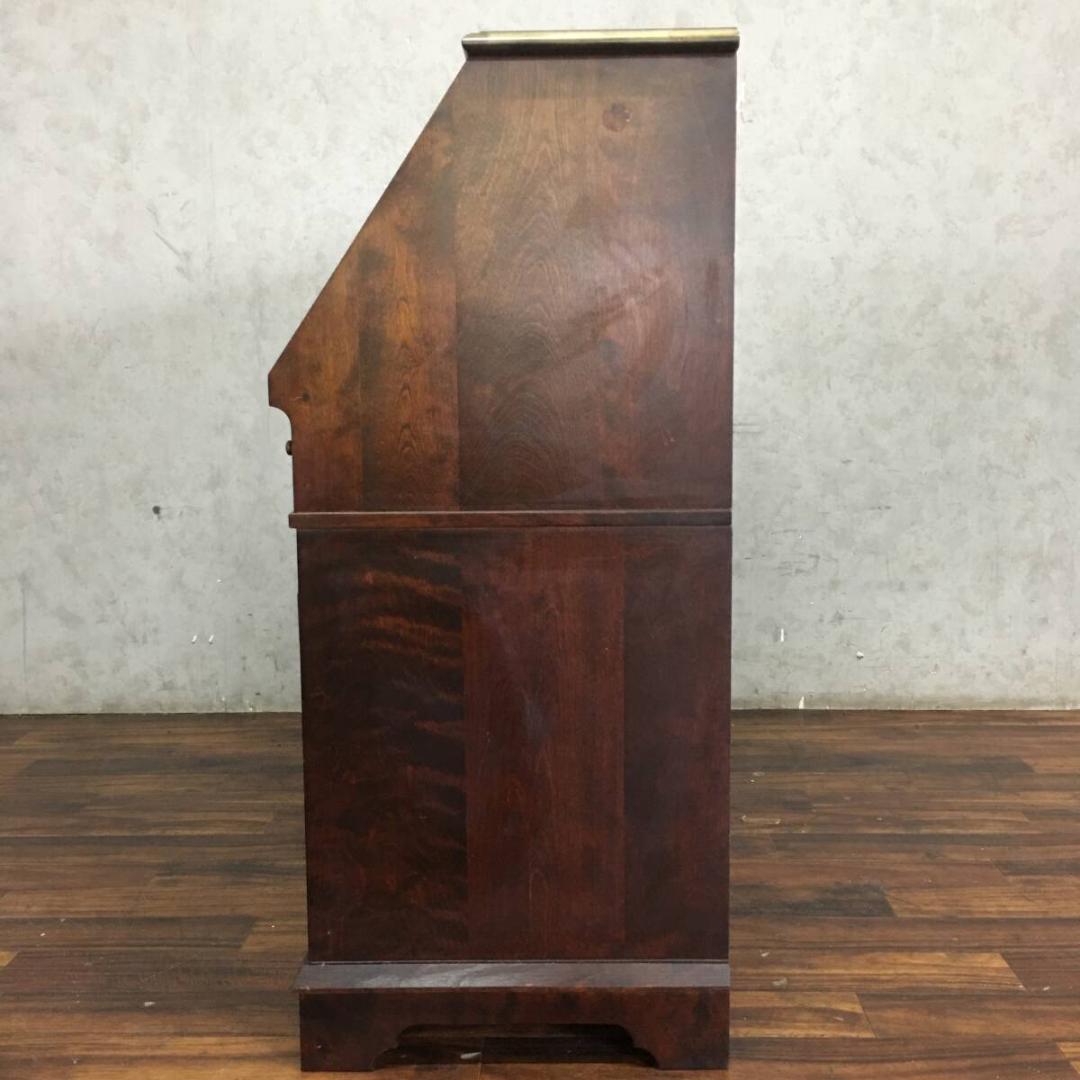 月末限定値下げ！北海道民芸家具 樺無垢材 ライティングビューロー デスク 両袖