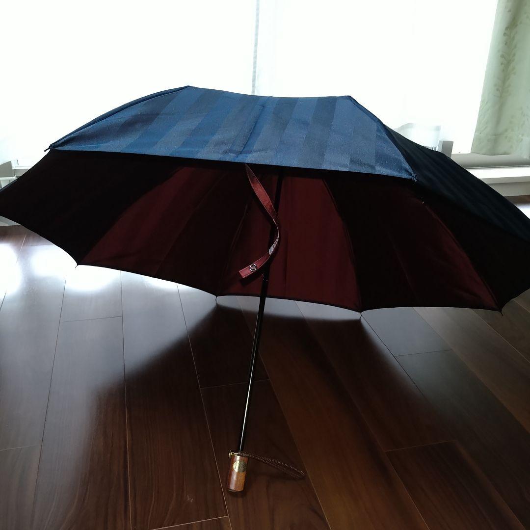 前原光榮商店　トンボ洋傘　【メンズ折りたたみ傘】シャドウ　ダークブルー×エンジ