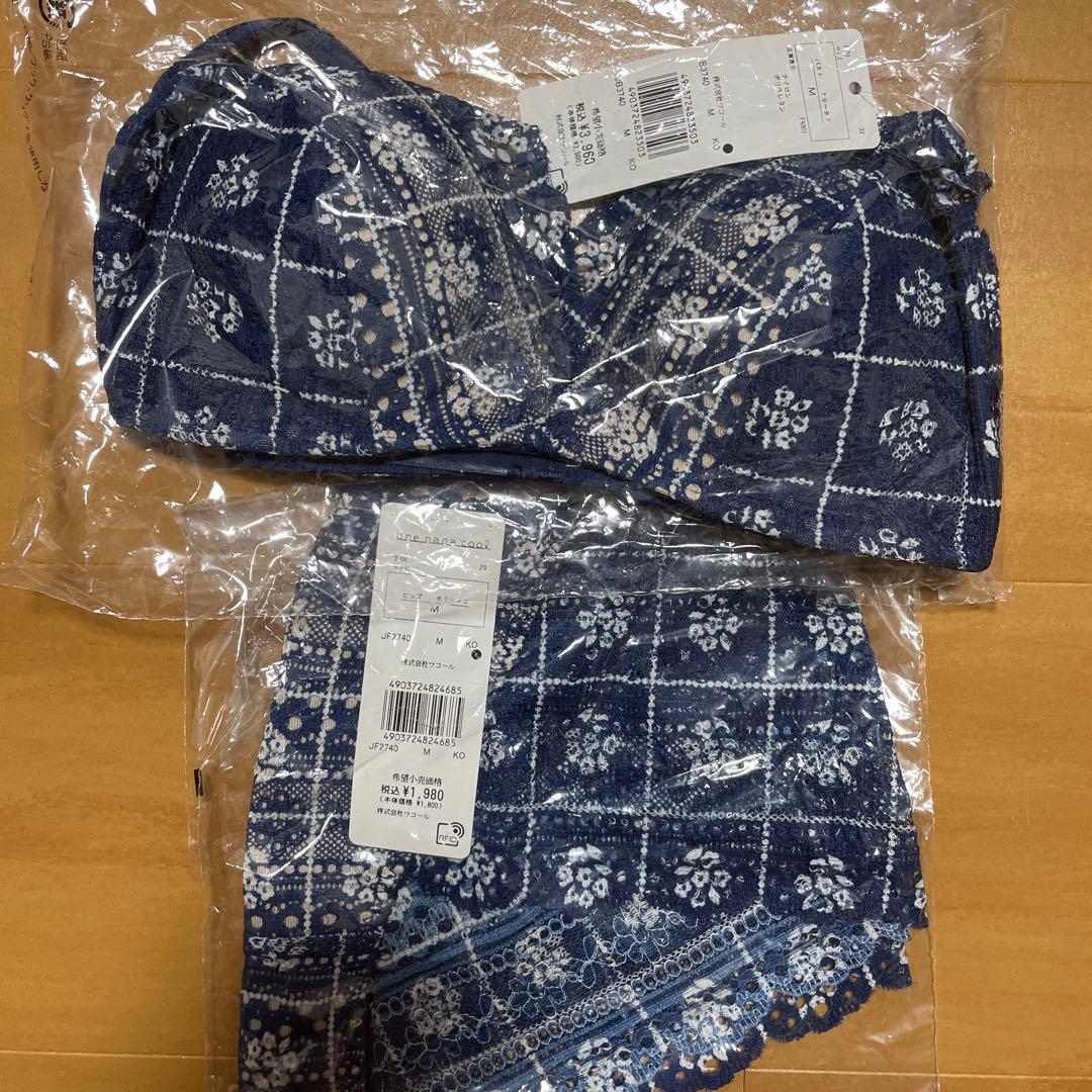 ウンナナクール　あさぎーにょPOPPY ワイヤレスブラ ショーツセット M