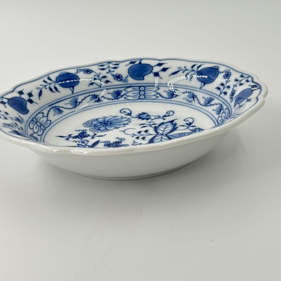 マイセン ブルーオニオン 深皿 デザート皿 17cm 2枚セット 未使用 箱あり