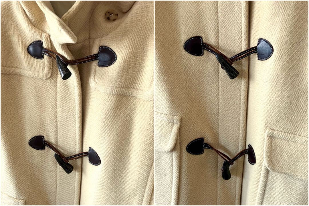 美品 オールドイングランド ウール100 ダッフルコート M ベージュ ショート