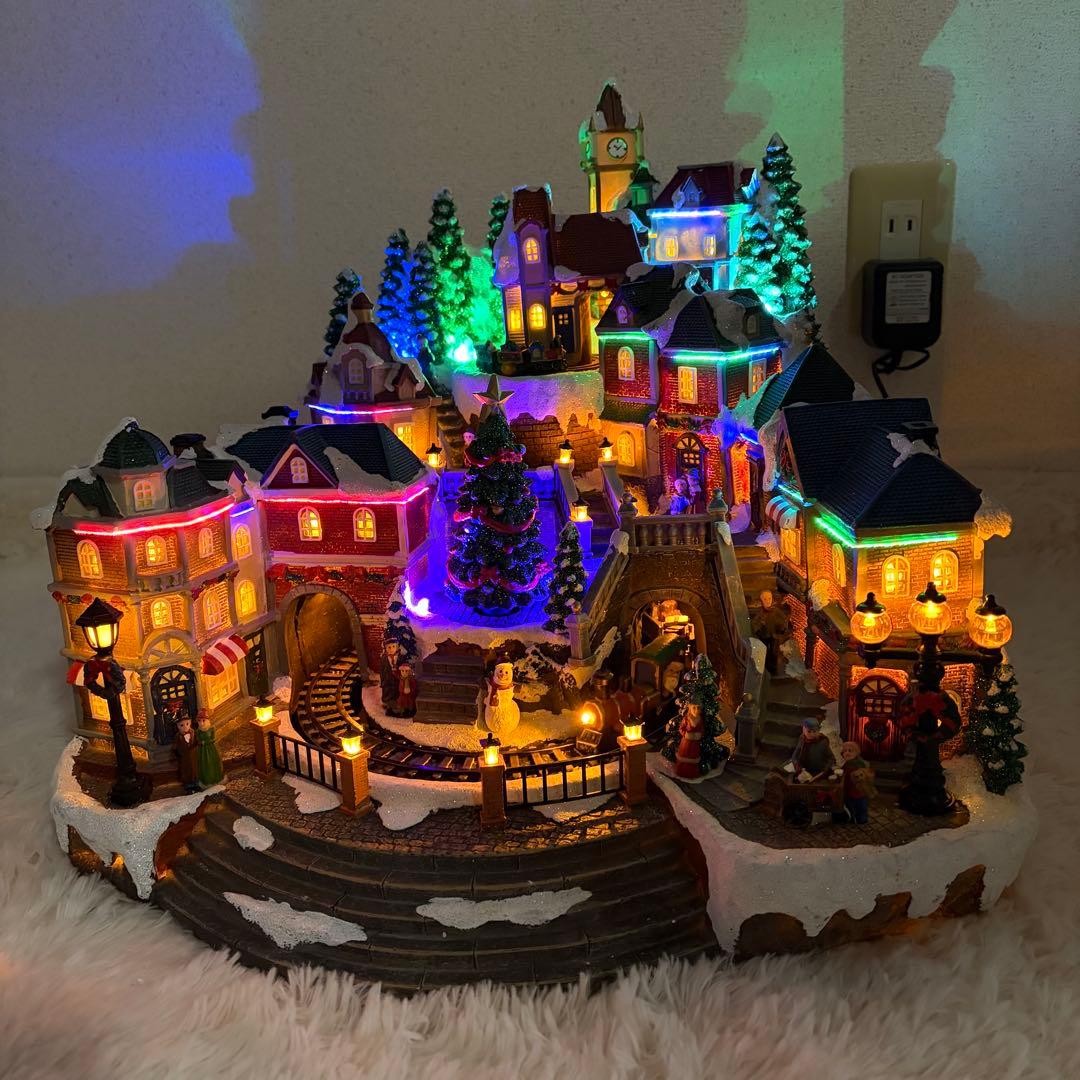 極美品 希少 コストコ クリスマス ビレッジ Animated Village