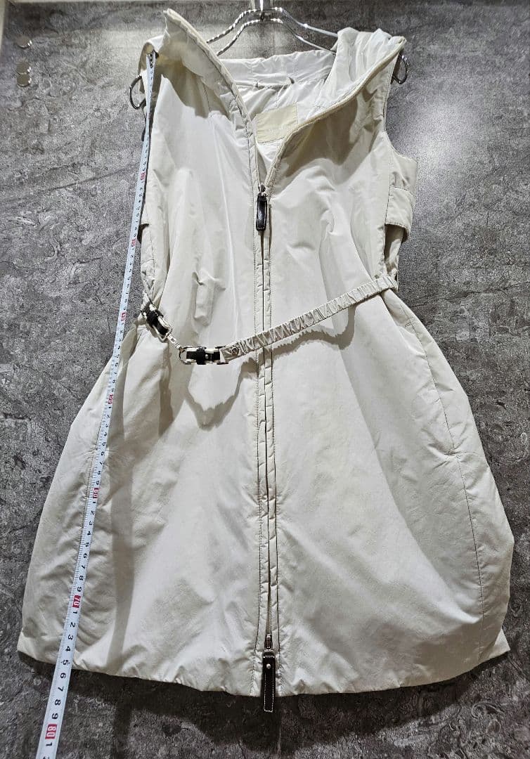 S Max Mara EASY LIVINGフード付 ロングジレ ウエストベルト