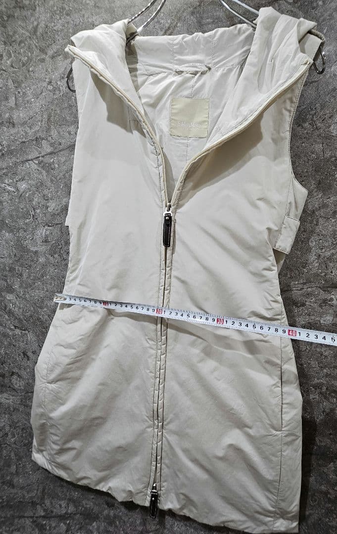 S Max Mara EASY LIVINGフード付 ロングジレ ウエストベルト