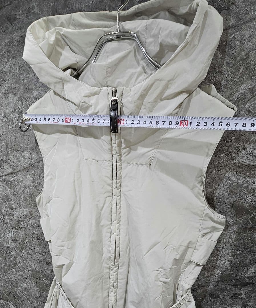 S Max Mara EASY LIVINGフード付 ロングジレ ウエストベルト