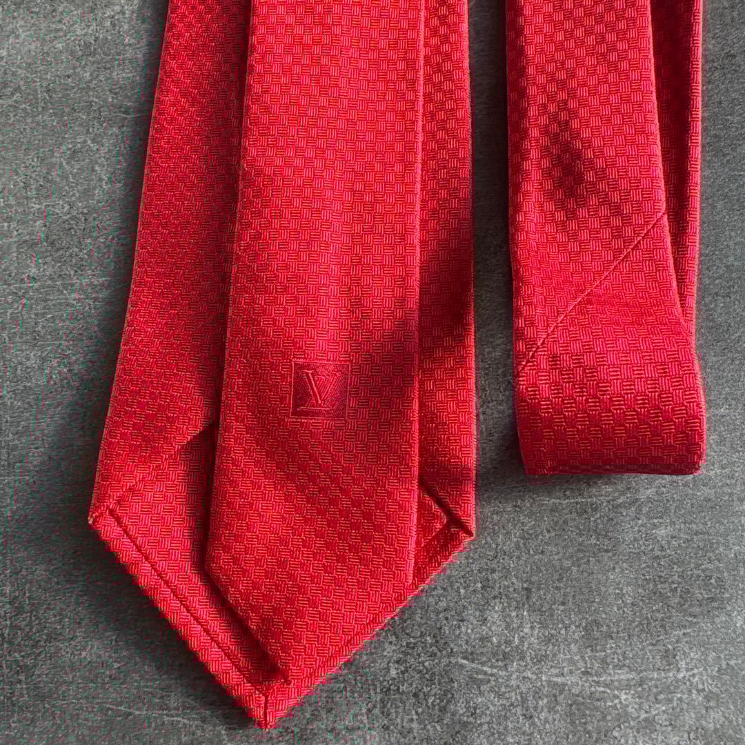 LOUIS VUITTON レッド チェック柄 ネクタイ