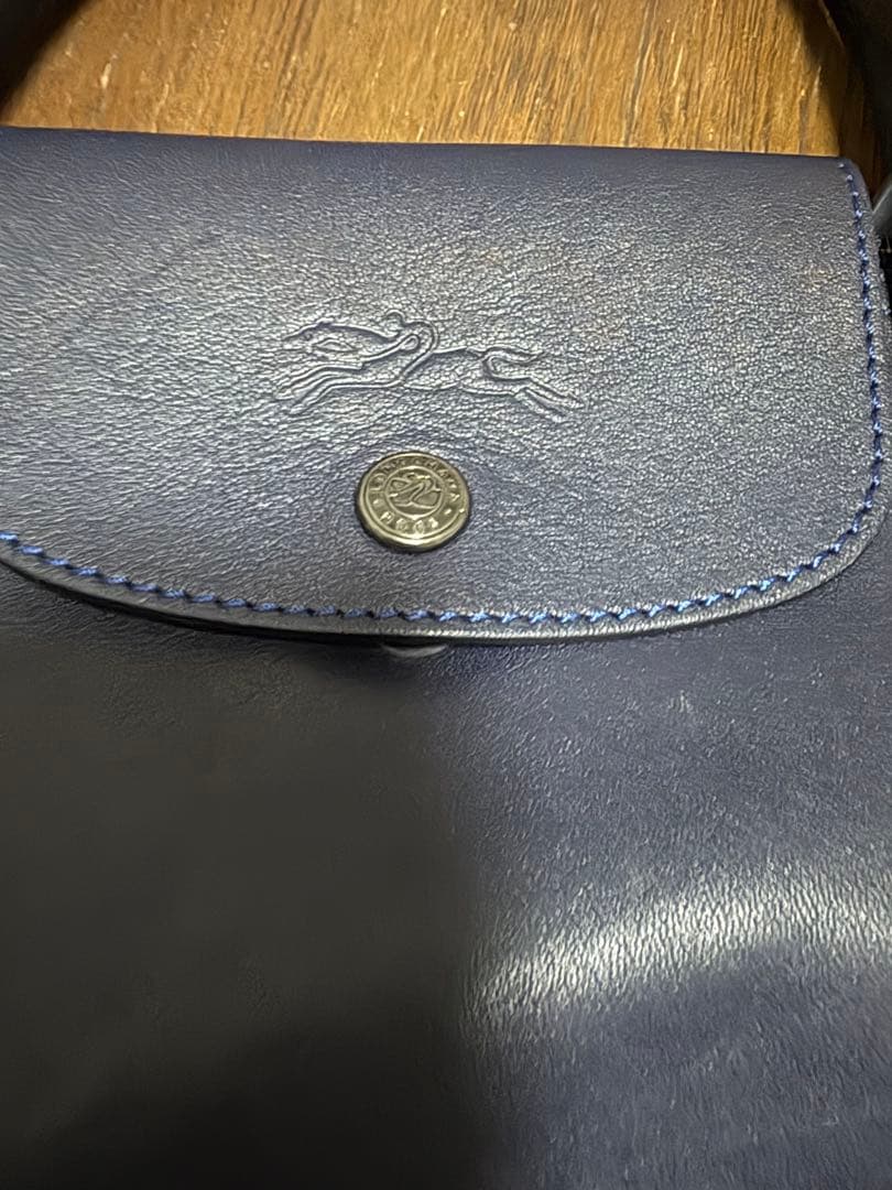 本日限定特価☆ロンシャン　プリアージュ　キュイール　ネイビー　レザー　フランス