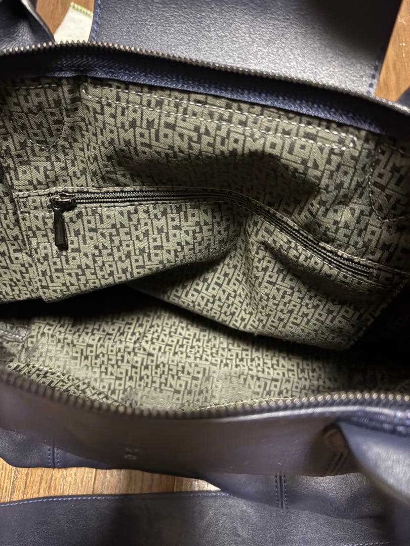 本日限定特価☆ロンシャン　プリアージュ　キュイール　ネイビー　レザー　フランス