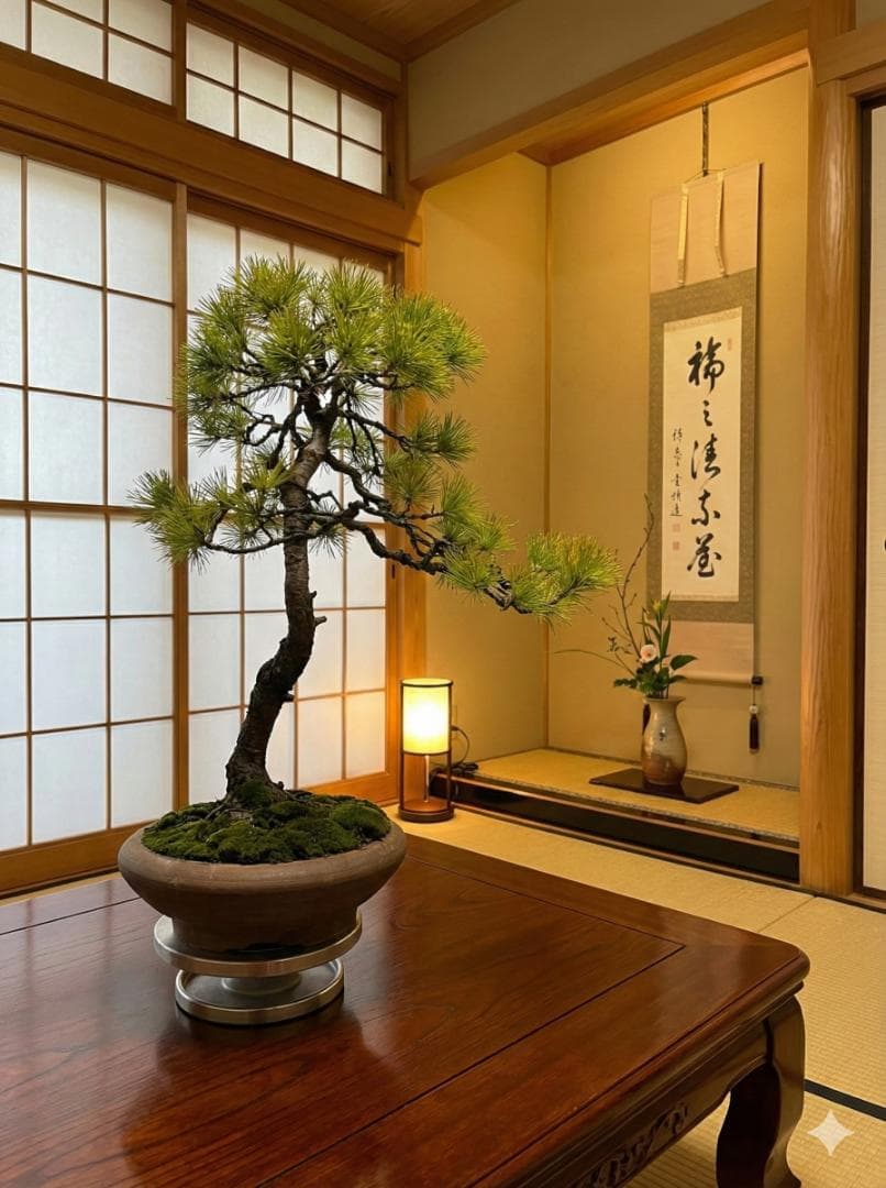 【値下げ】【早い者勝ち】五葉松 盆栽 樹高37cm 太模様木 美しい曲がり樹形