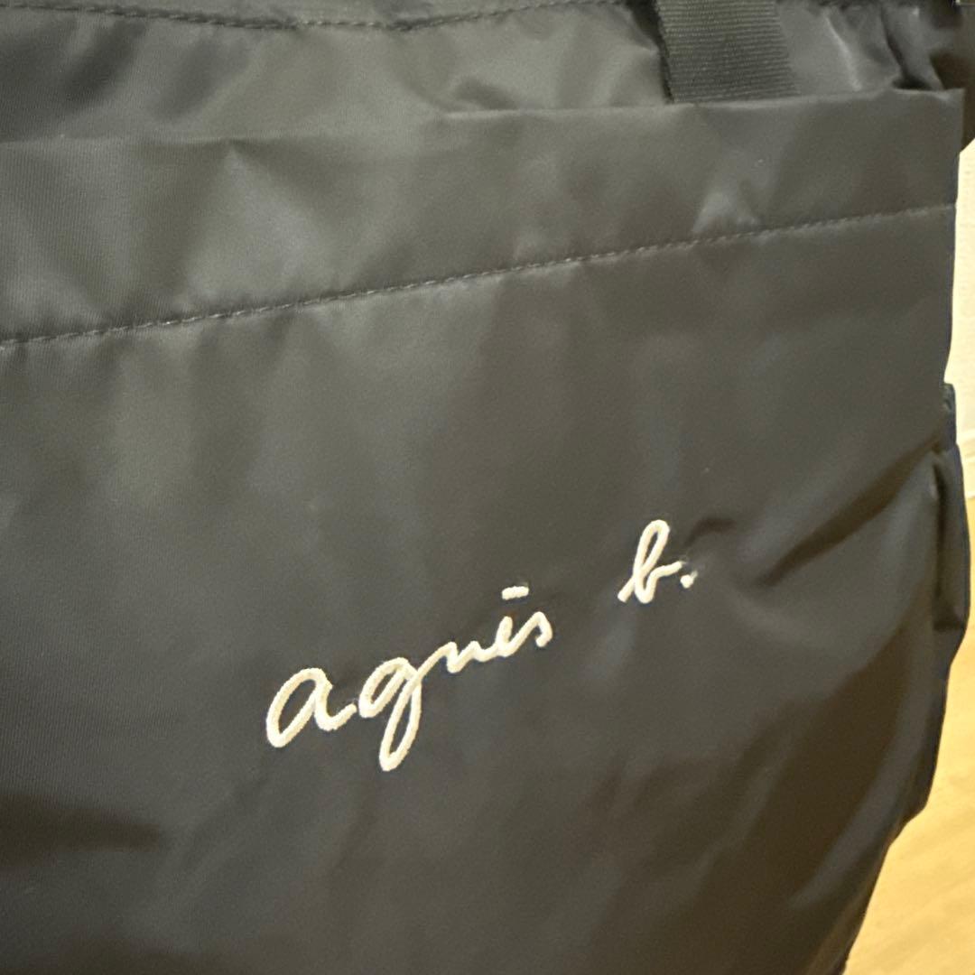 agnis b. ブラック マザーズバッグ　リュック