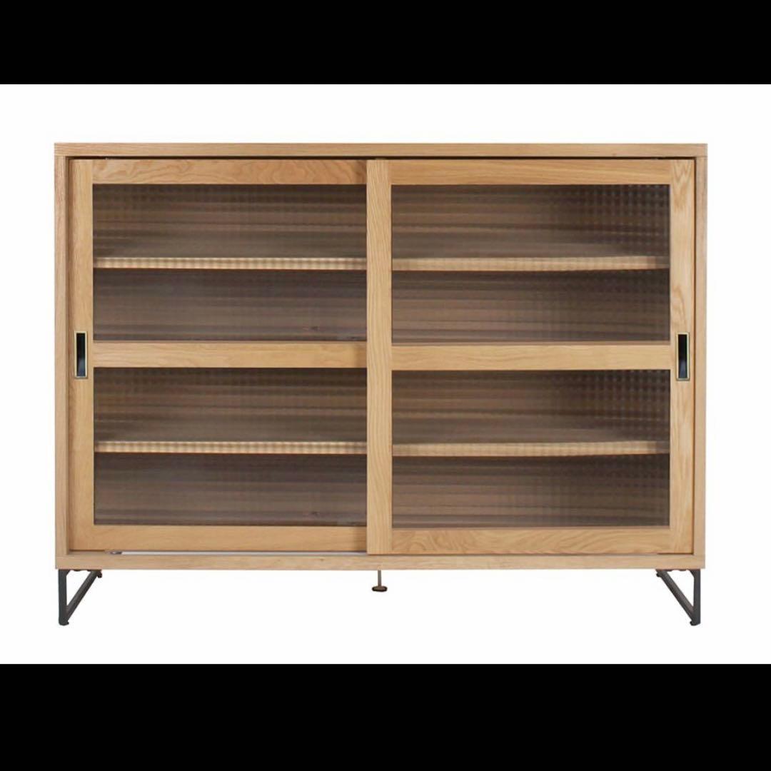 レア品★splem slide glass lowboard 1200