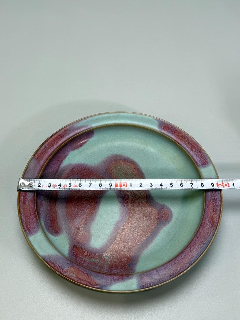 鈞窯天藍釉紫斑盤 宋時代 唐物 中国古玩 中国美術 DT076