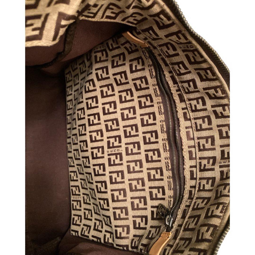 【正規品】フェンディ FENDI トートバッグ ズッカ柄 肩掛け 茶系 A4可