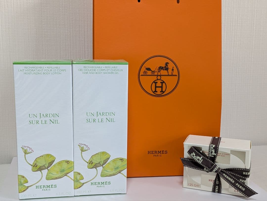 エルメス　ナイルの庭　シャワージェル　ボディローション　バレニアボディソープ