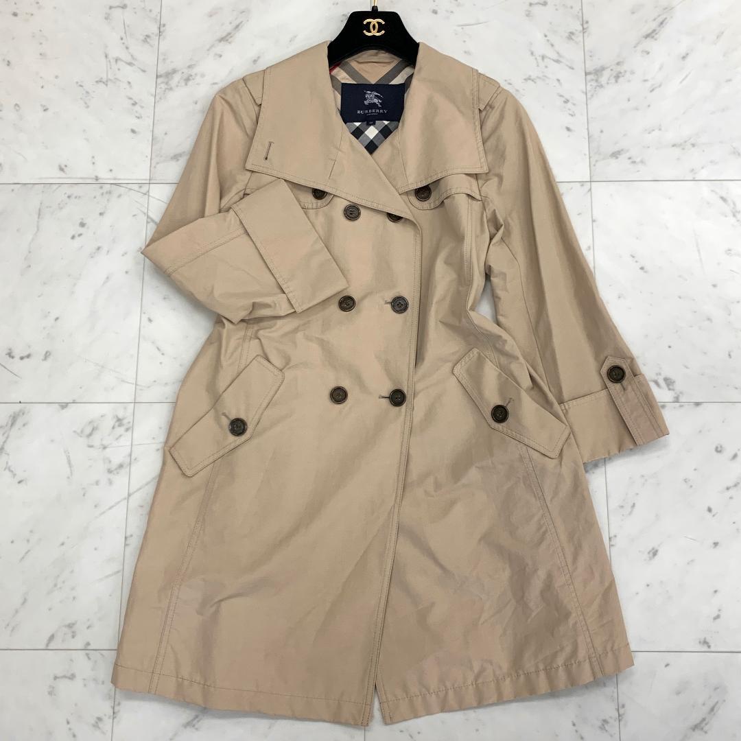バーバリー ダブルチェスターコート Lサイズ スプリングコート ノバチェック