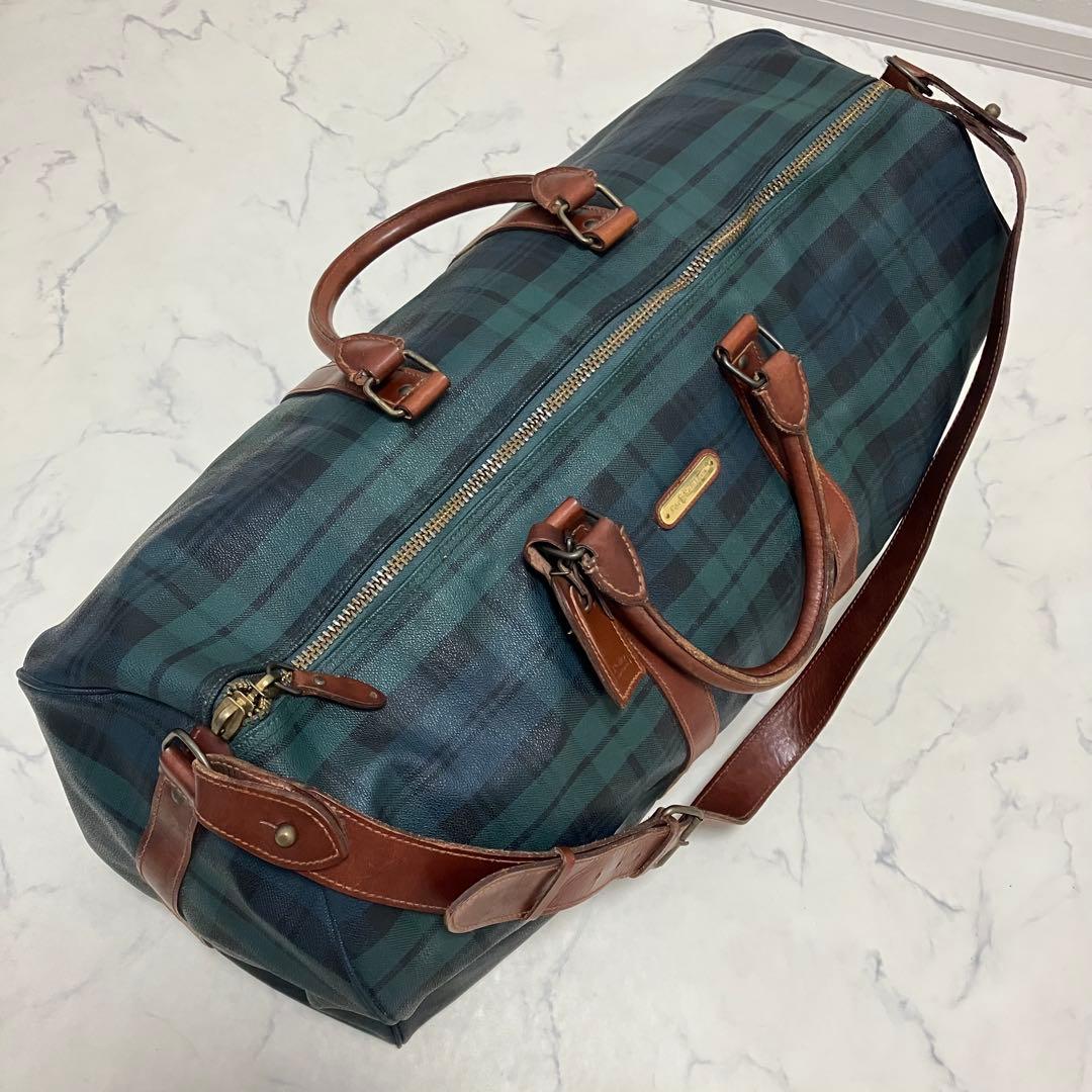 ポロ ラルフローレン ボストンバッグ 2way PVC 旅行　グリーン