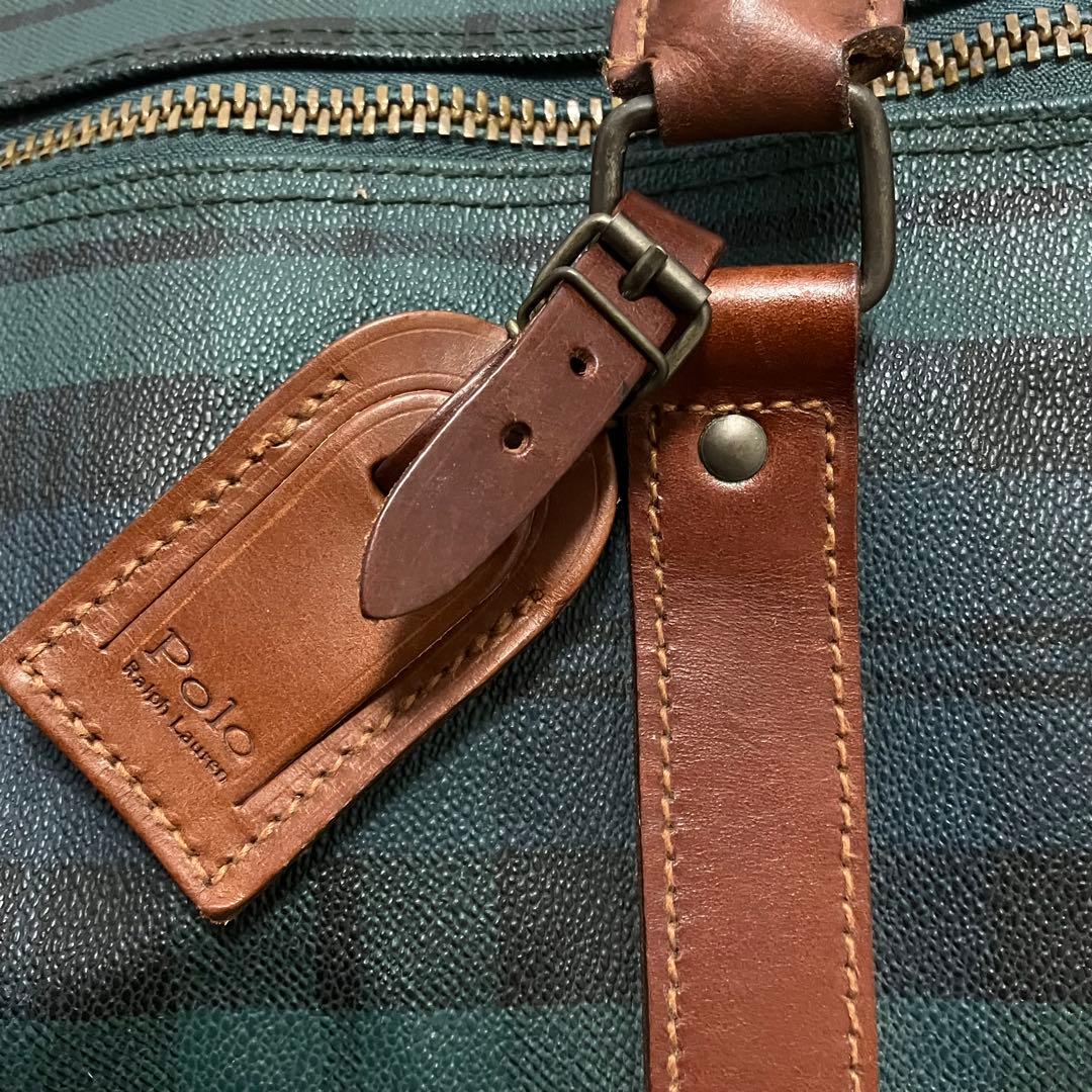 ポロ ラルフローレン ボストンバッグ 2way PVC 旅行　グリーン