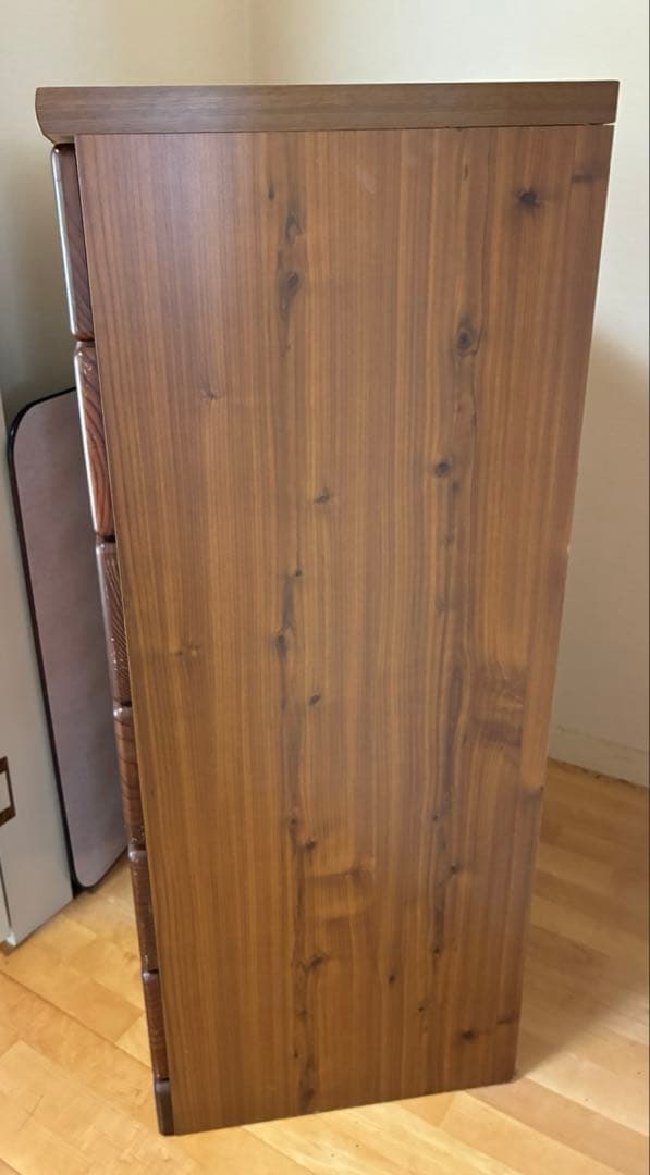 ブラウン木製チェスト 7引き出し