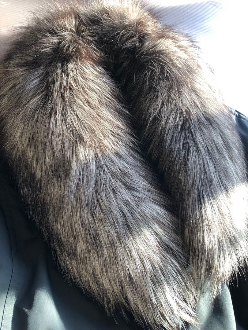 ダーマコレクション フォックスファー ダウンロングコート2way S〜M