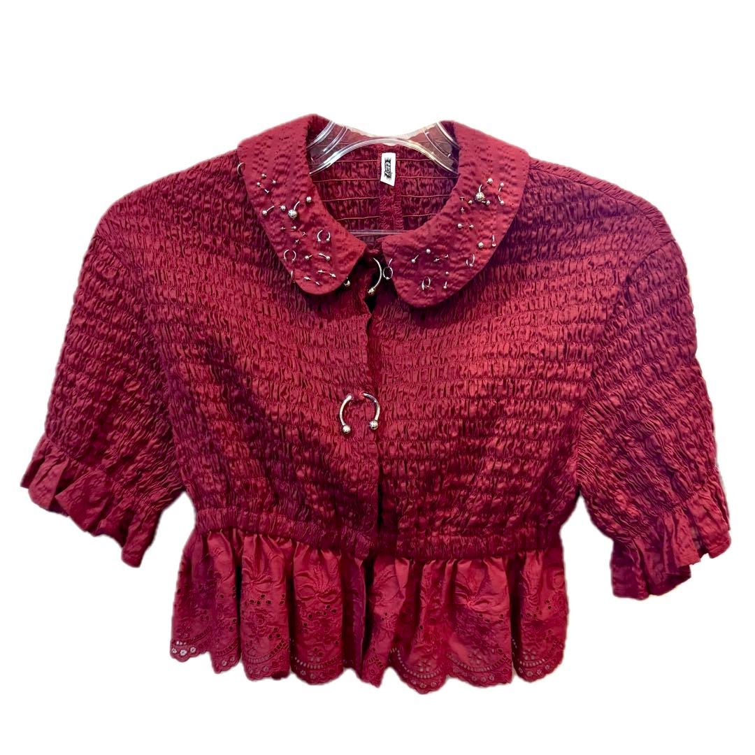 トップス emary / Piercing flaccid blouse