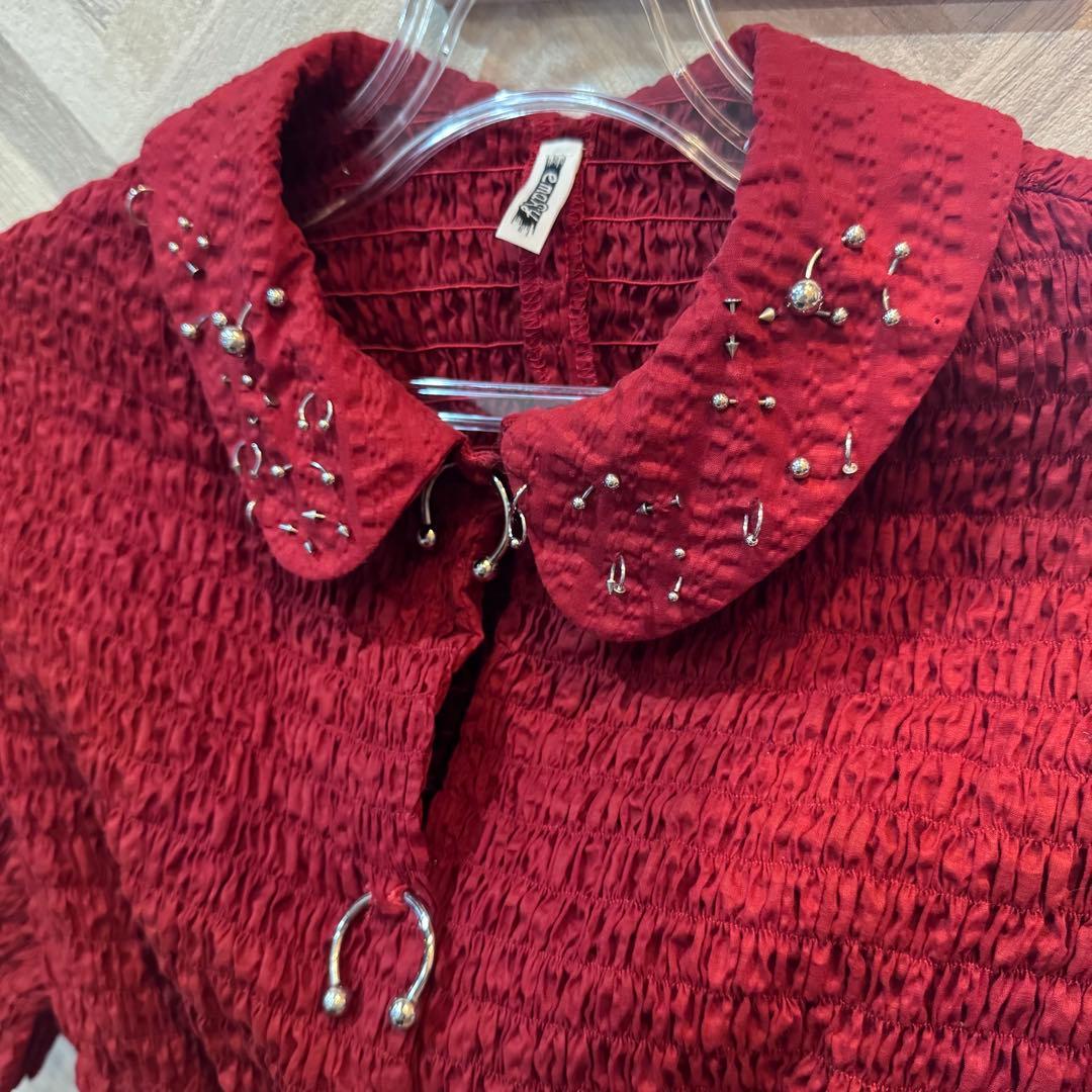 トップス emary / Piercing flaccid blouse