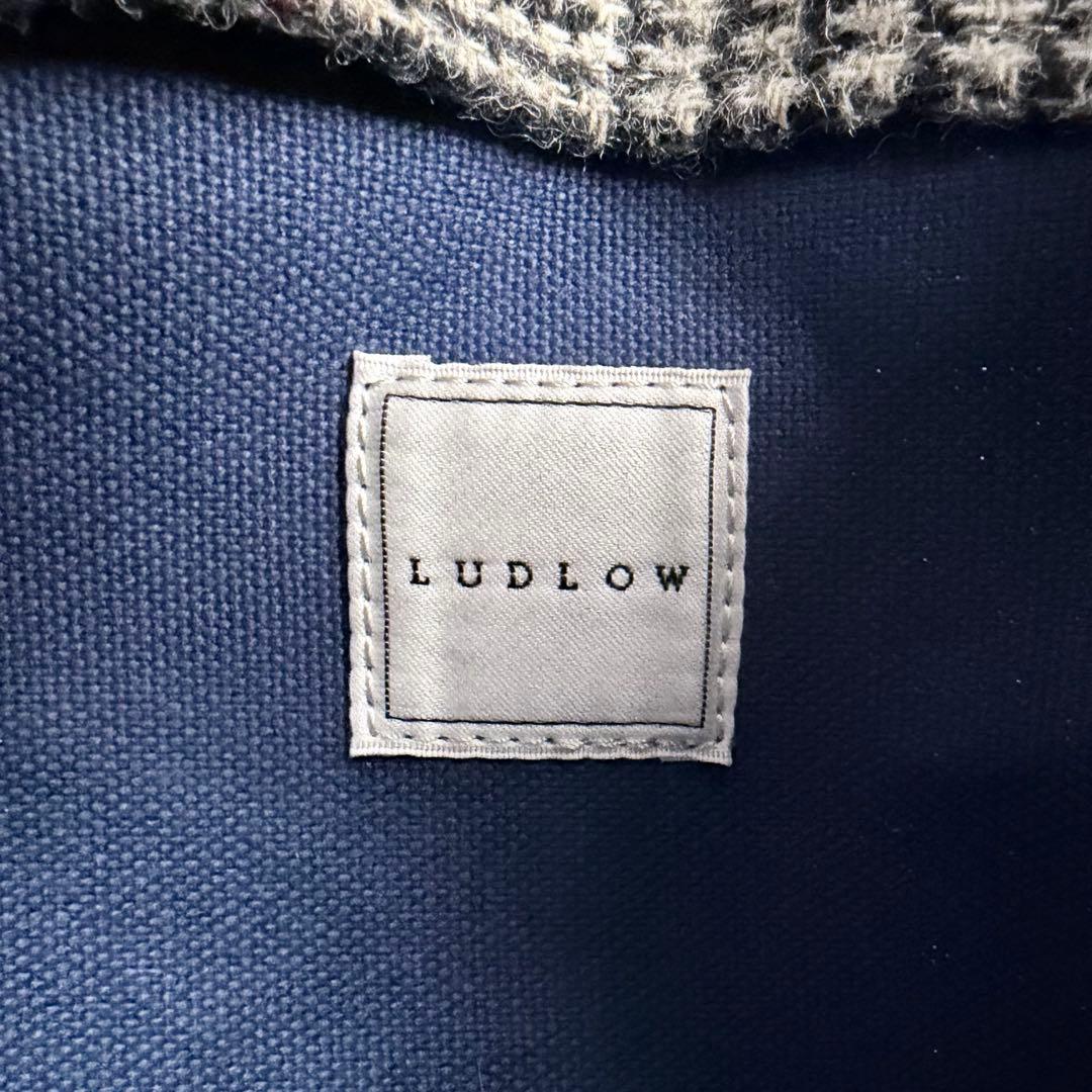 【美品】ラドロー　LUDLOW　ウール　ツイード　グレンチェック　トートバック