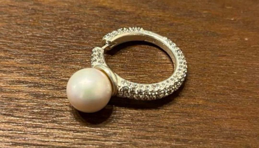 BTS テテ　AMBUSH PEARL RING EARRING CRYSTAL