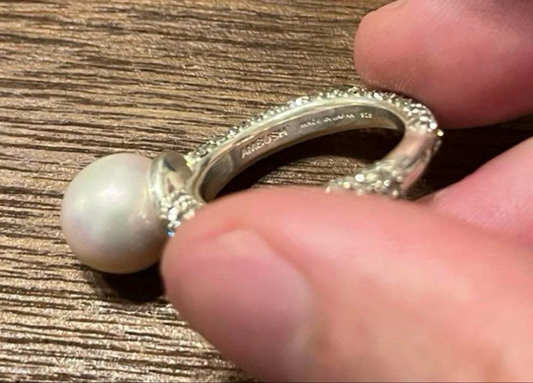 BTS テテ　AMBUSH PEARL RING EARRING CRYSTAL