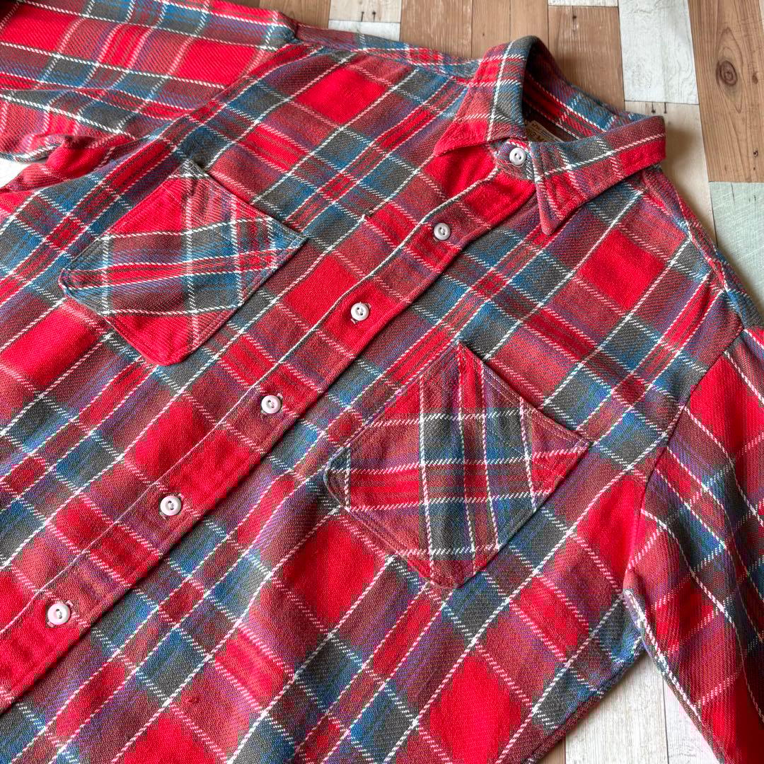 【好配色!!】70s BIG MAC ヴィンテージ ヘビーネルシャツ M 古着