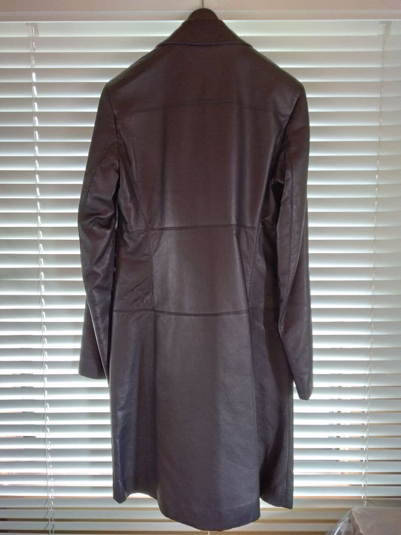 JIL SANDER ブラック レザーコート 34