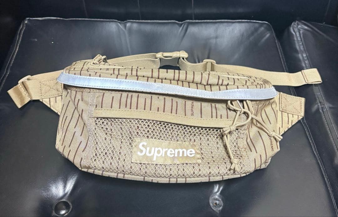 バッグ Supreme Waist Bag \"Tan Raindrop\"