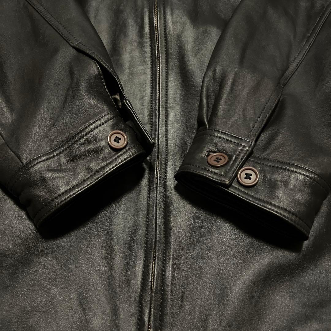 レザージャケット　ダークブラウン　5l 羊革